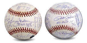 Pair of World Series Baseballs Signed and Inscribed By World Series Most Valuable Players